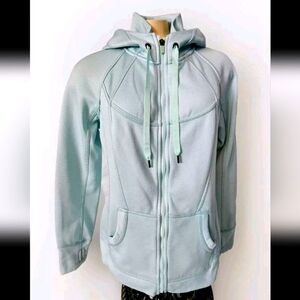 Tangerine Womens Activewear Robin's Egg Blue Hoodie Zipper Jacket Size M
